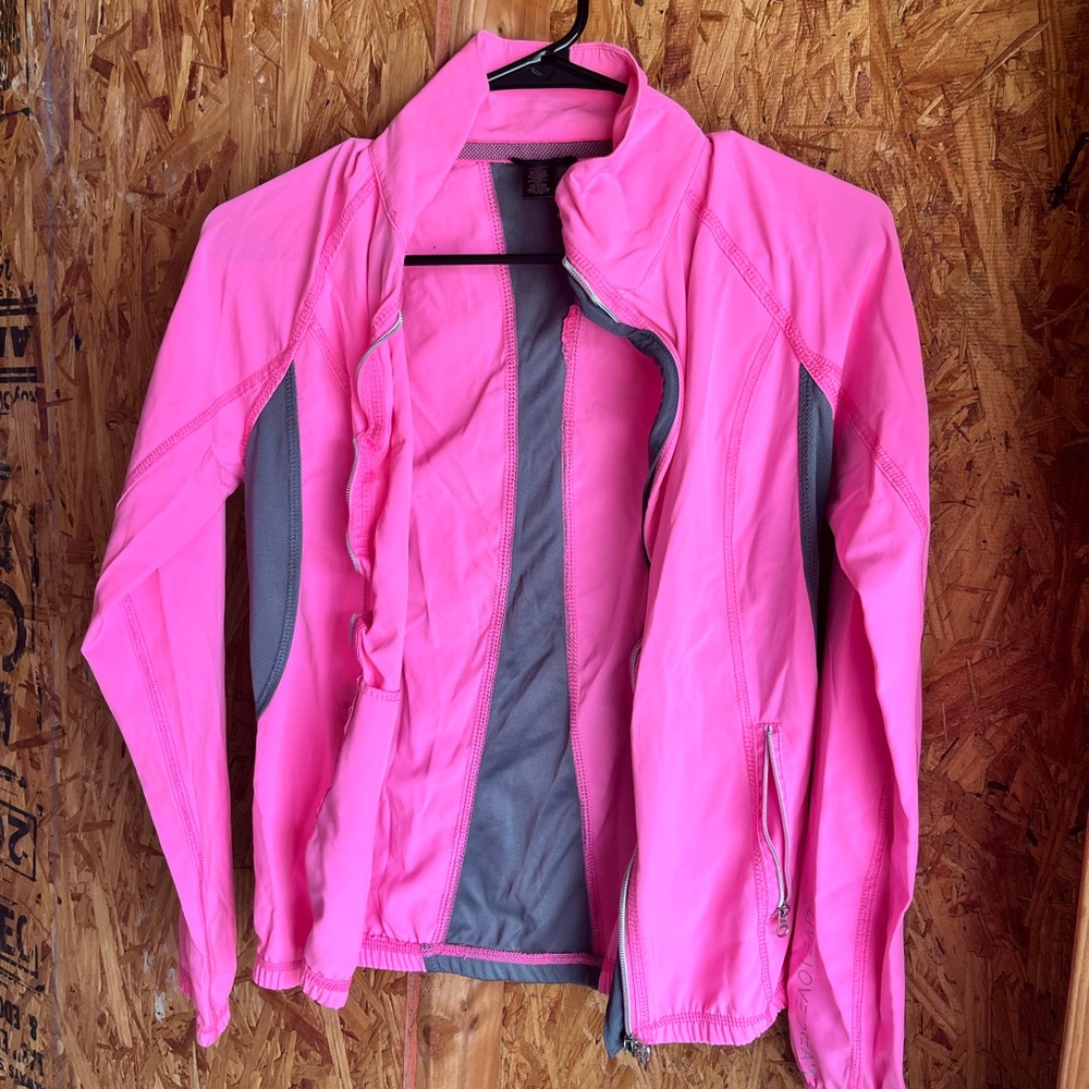 Pink Windbreaker, Live Love Dream, size Small